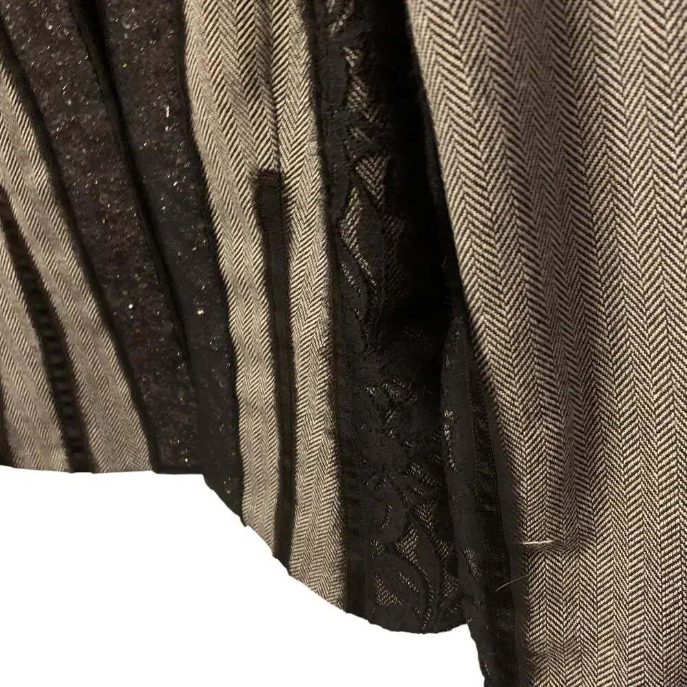WHBM Women’s Herringbone Sequin Lace Blazer Jacket Size 4 EUC